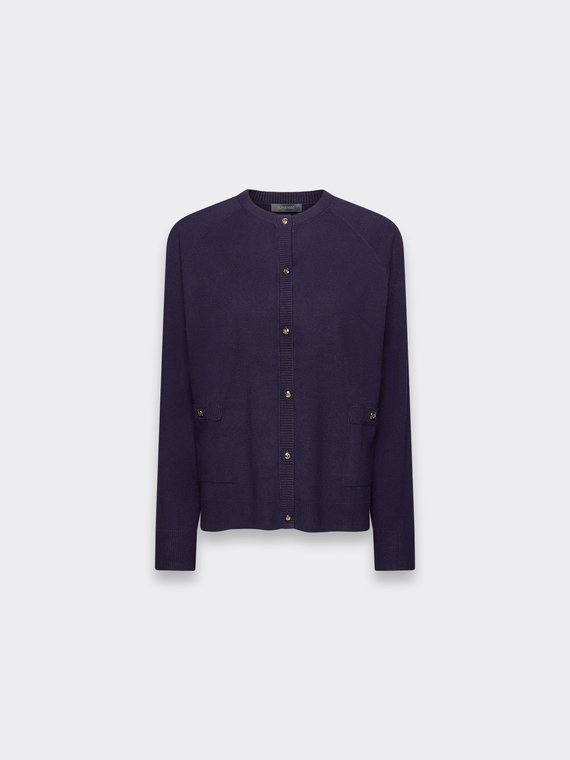 Cardigan in viscosa con tasche