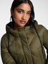 Long down jacket with jumbo diamond quilting image number 3