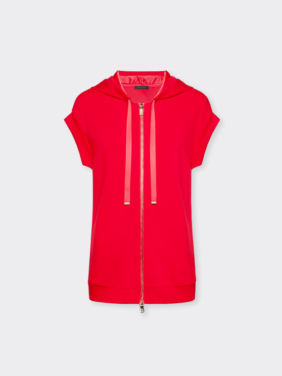 Sweat-shirt &agrave; manches courtes avec zip