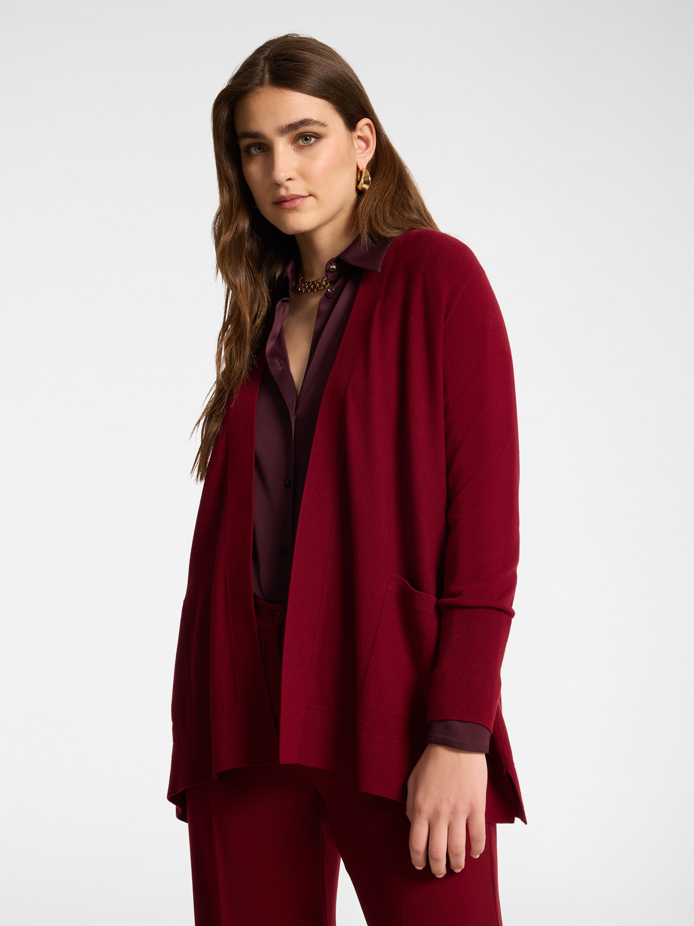 Cardigan in viscosa comfort image number 0