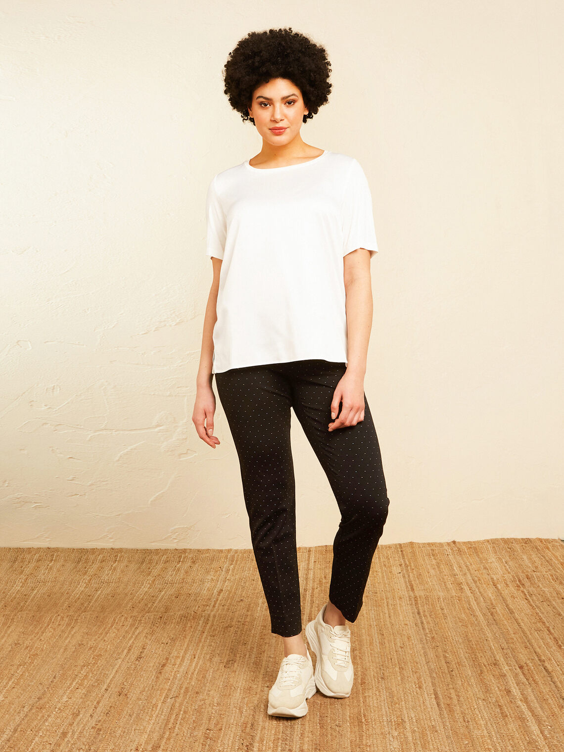 Straight-leg printed trousers - Elena 