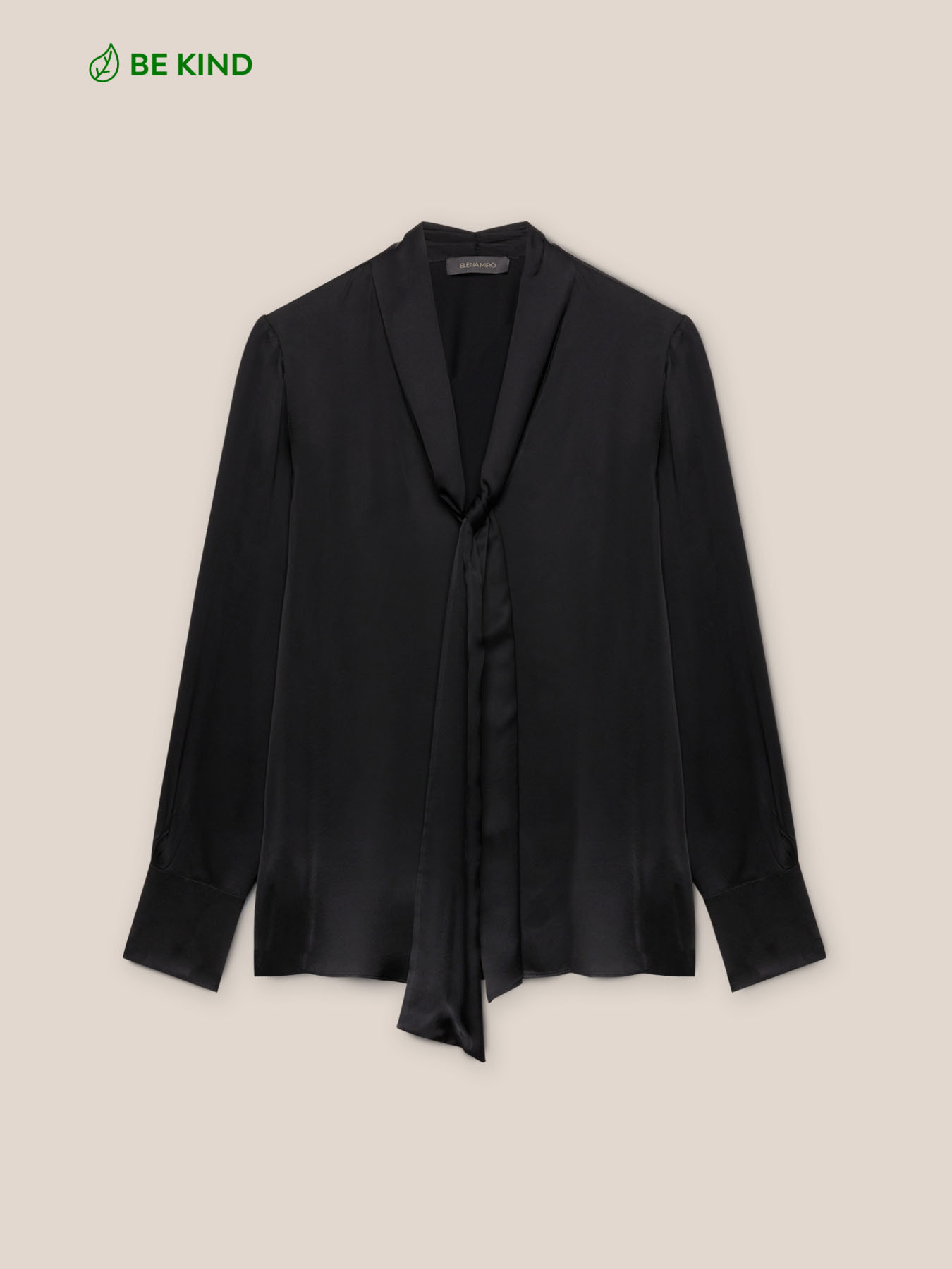 Blusa de raso ECOVERO™ con lazo image number 4