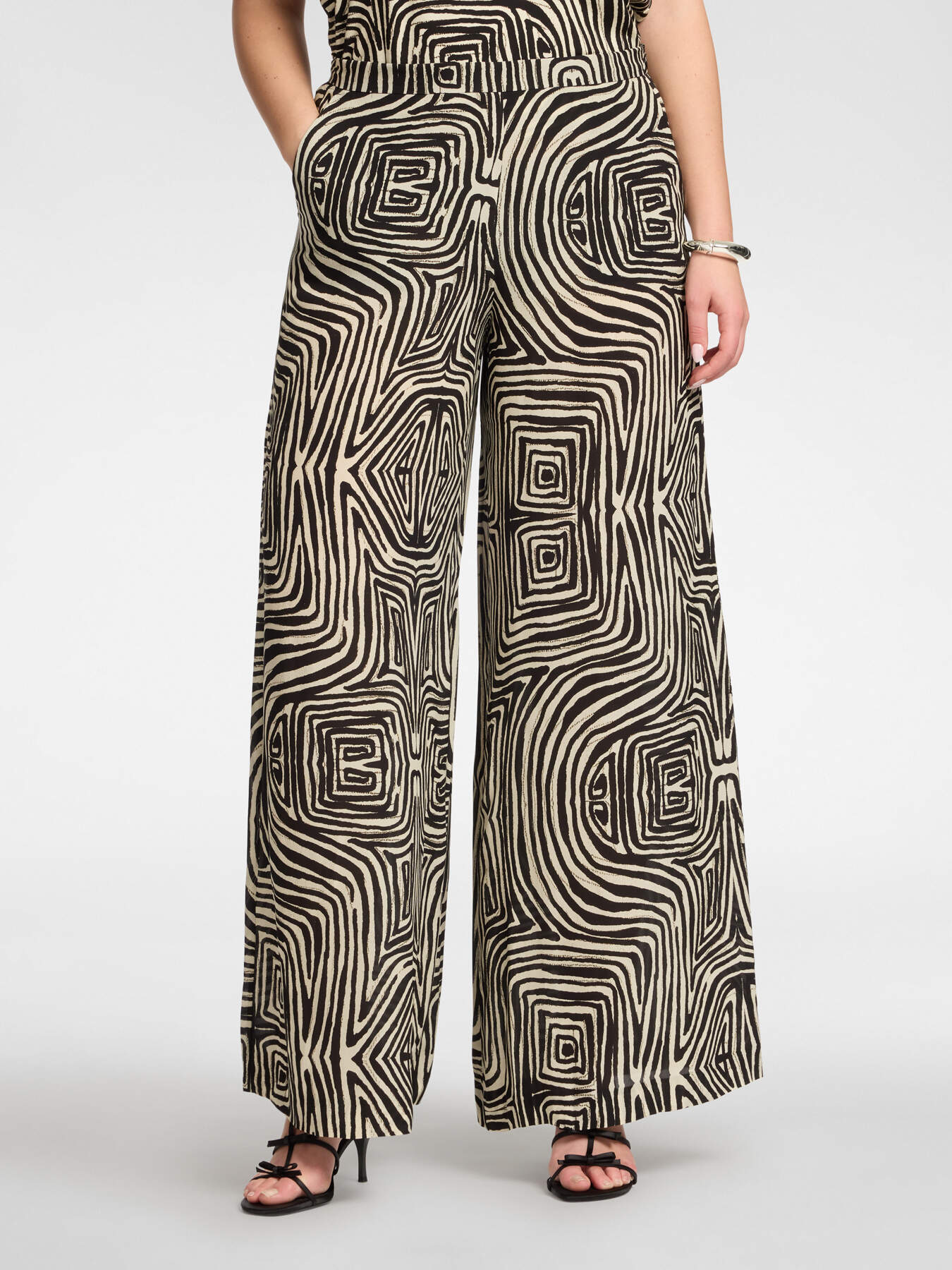 Bedruckte Palazzo-Hose aus Viskose image number 2