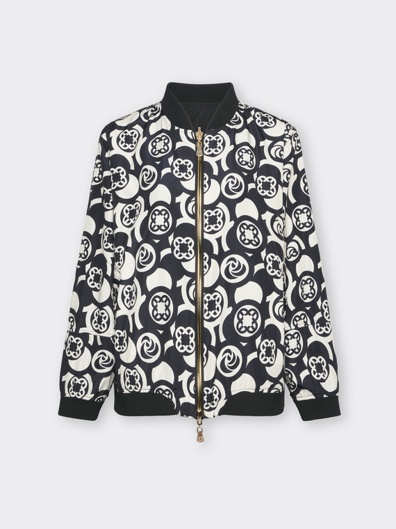 Jaqueta bomber com estampa Monogram