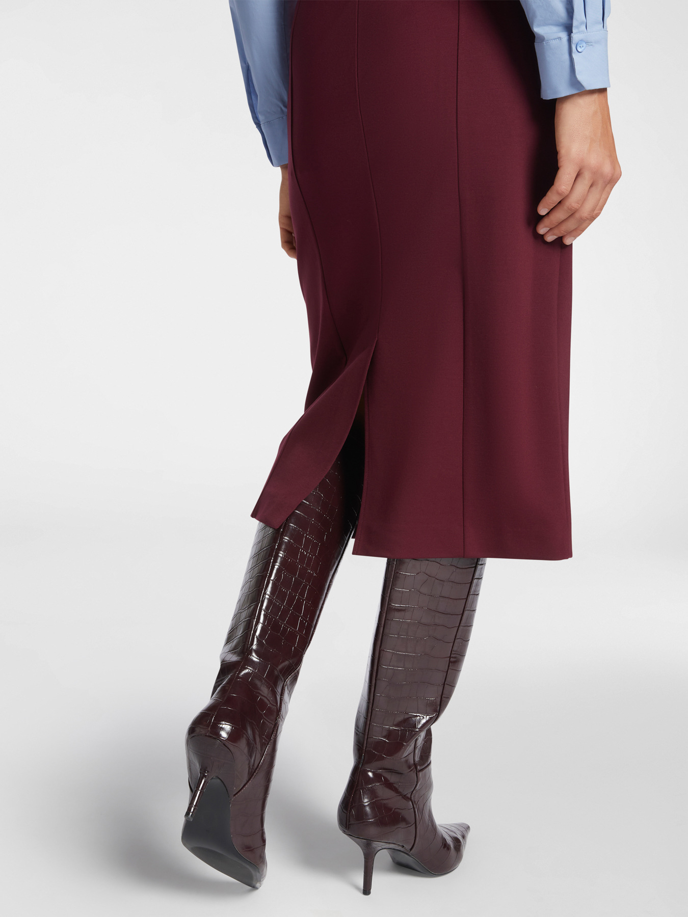 Falda recta de punto milano image number 3