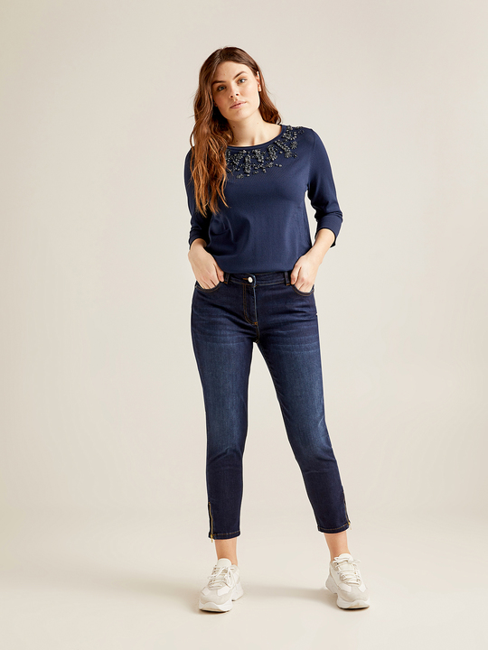 Elenamiro: Jeans skinny con zip al fondo Azul_1