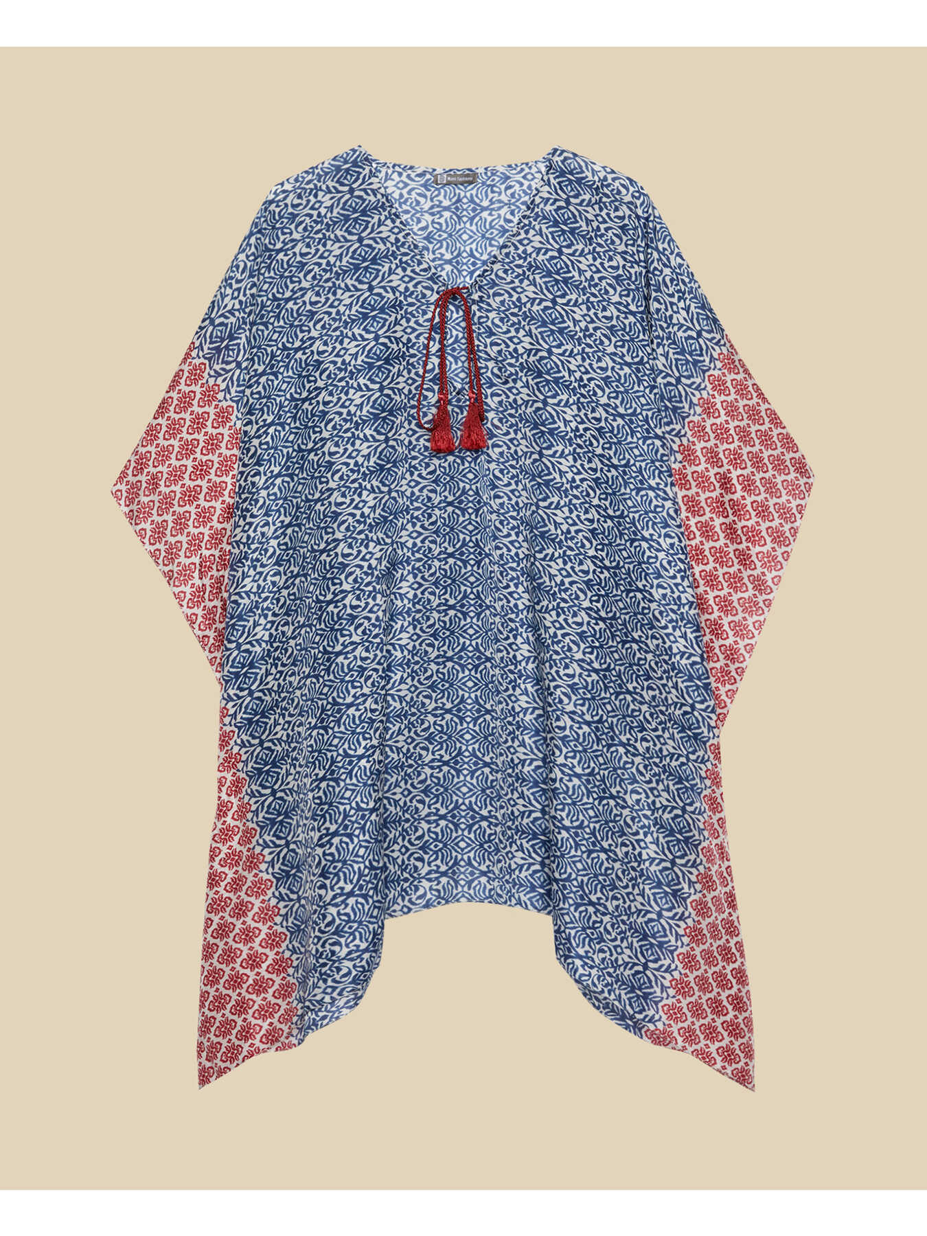 Caftán de seda estampada image number 4