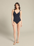 One-piece swimsuit with criss-cross on the front image number 3