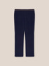 Pantalonis en tejido de punto con goma de rayas image number 4