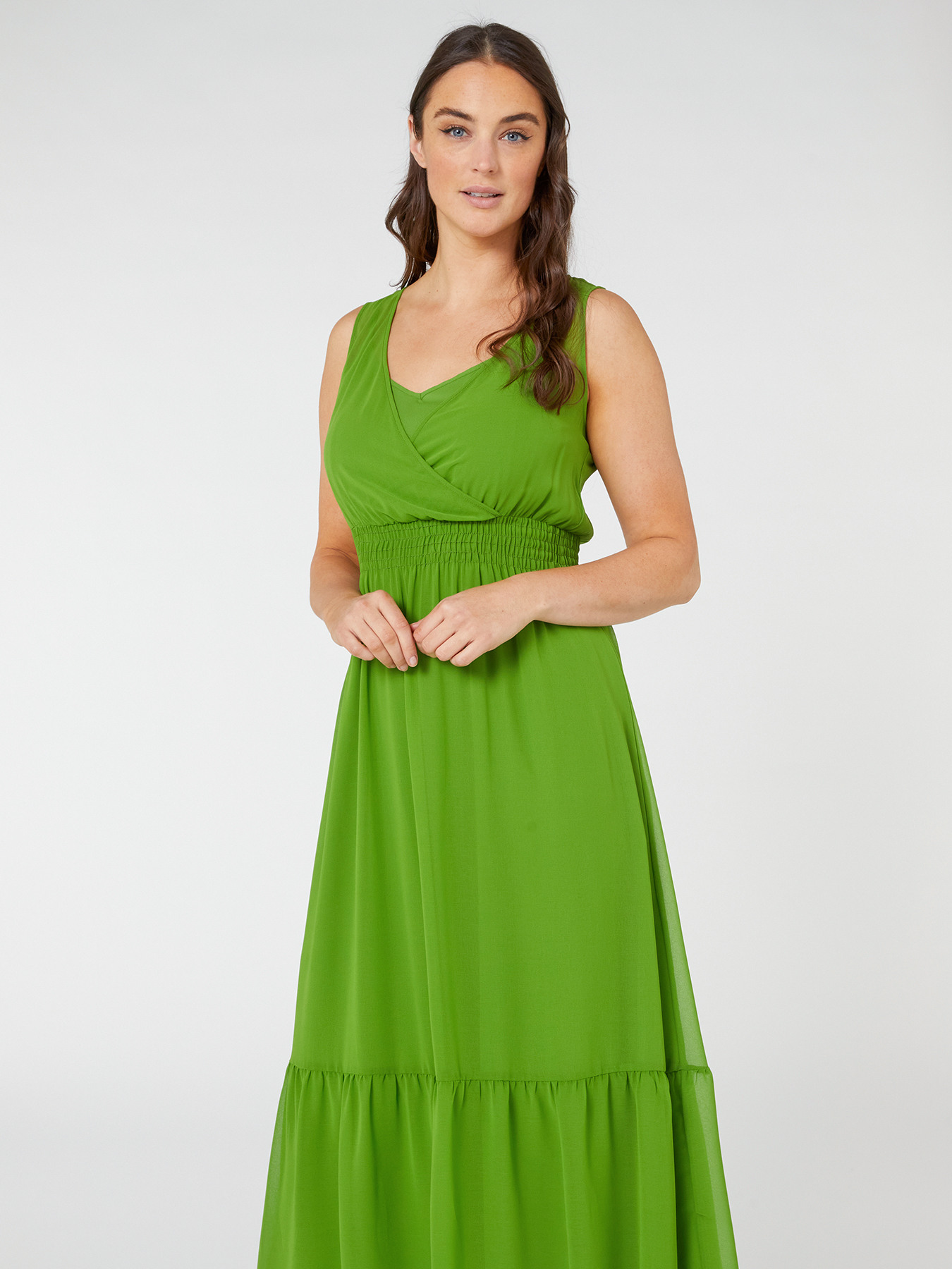 Vestido largo de georgette image number 2