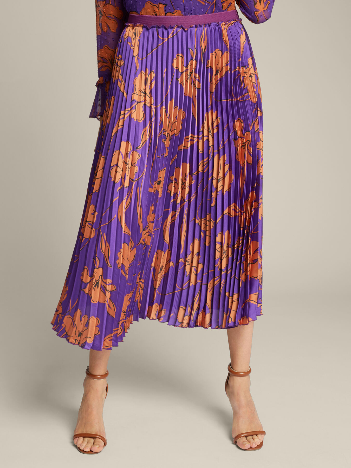 Gonna plissé stampata image number 2