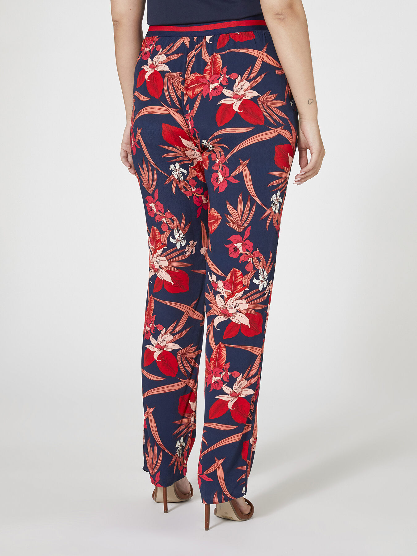 Gerade geschnittene bedruckte Hose image number 1