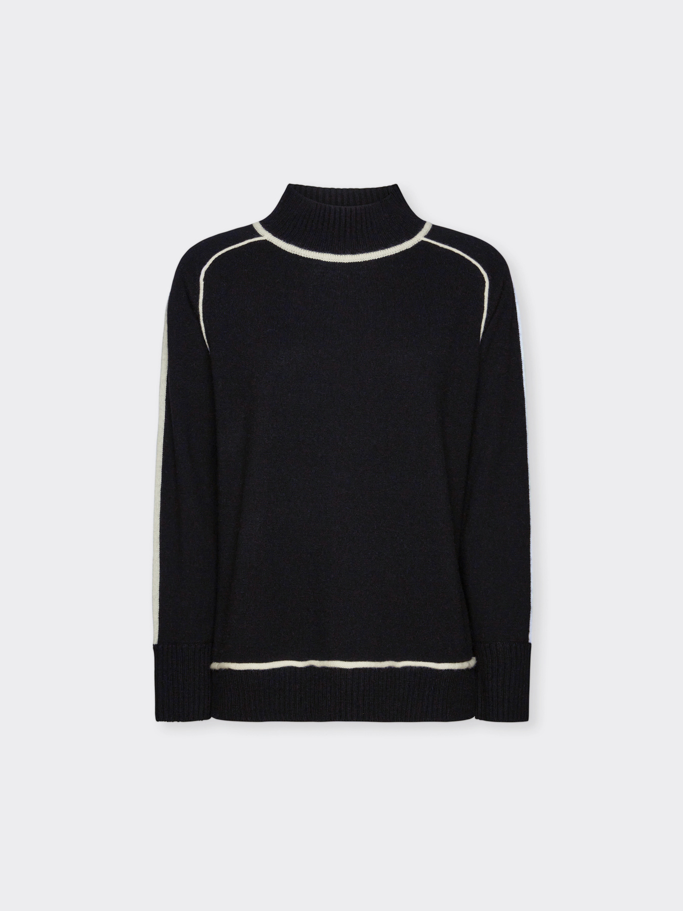 Wool jumper with contrasting edges image number 4