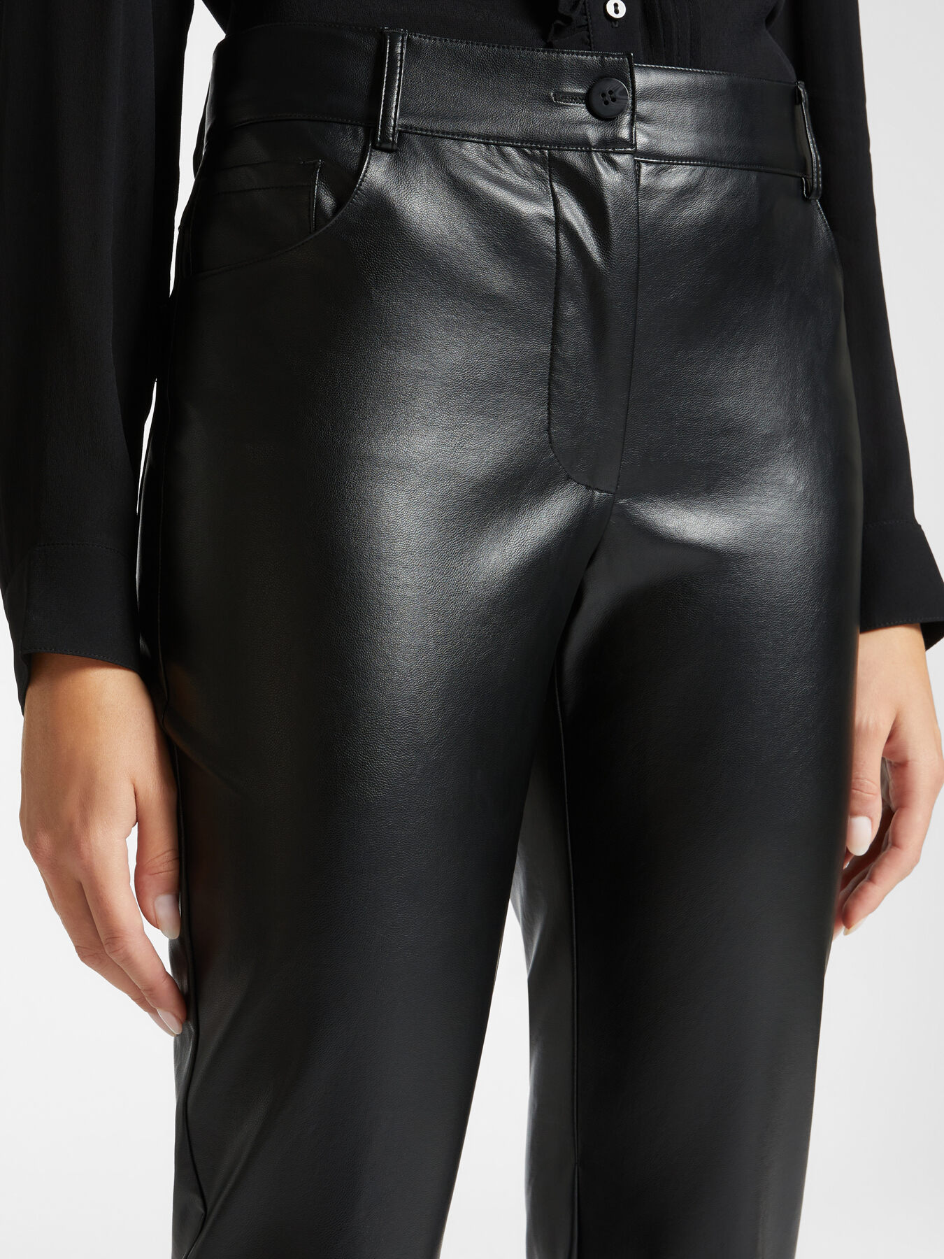 Shiny fabric trousers image number 3