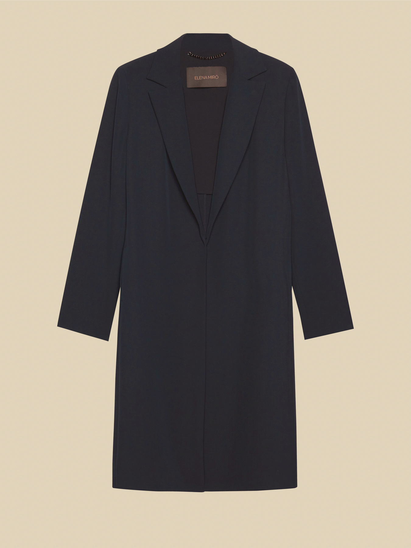 Long jacket in flowing fabric image number 4