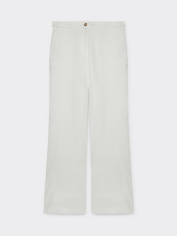 Pantalones anchos de lino