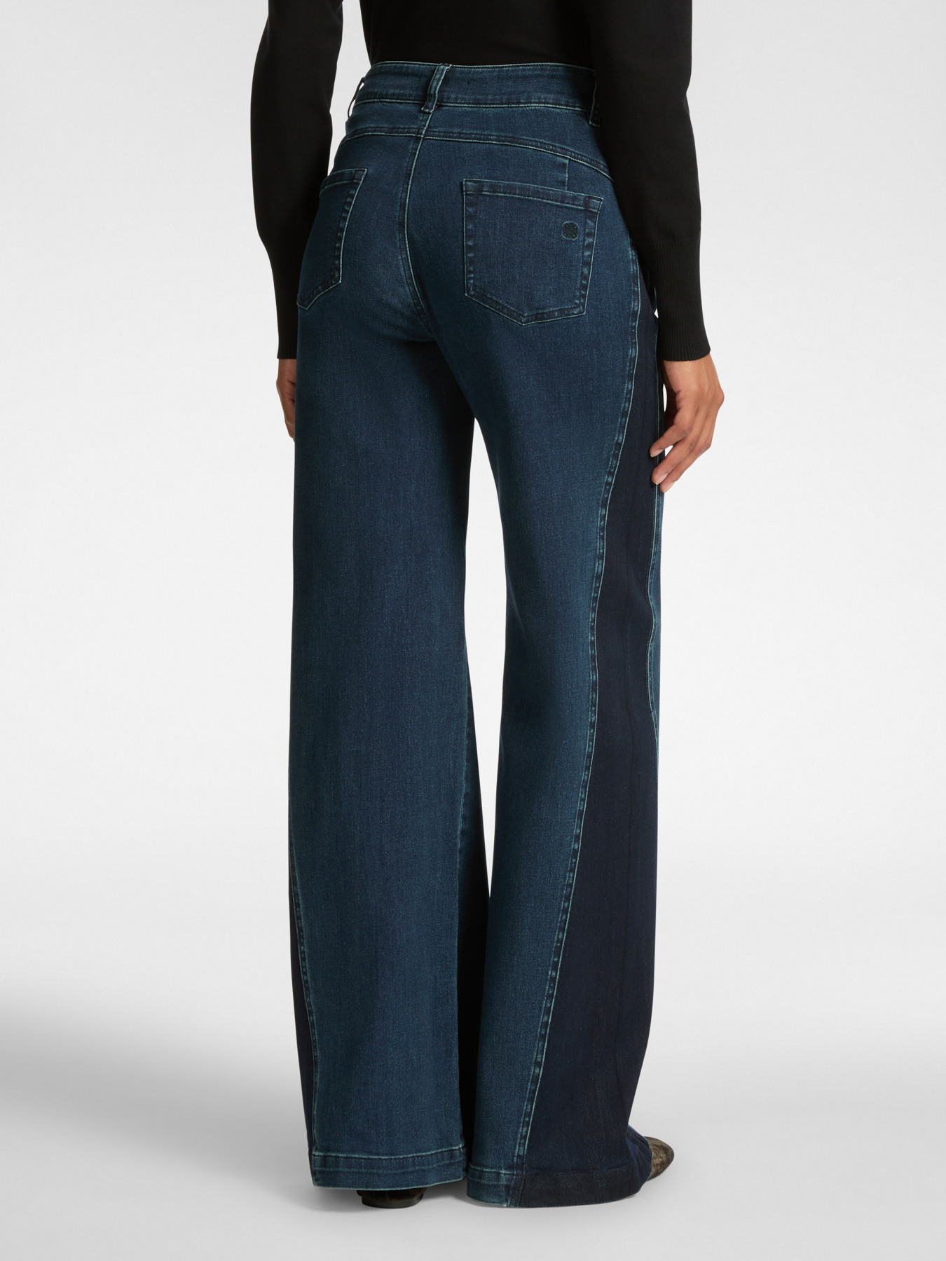 Flare jeans with side inserts