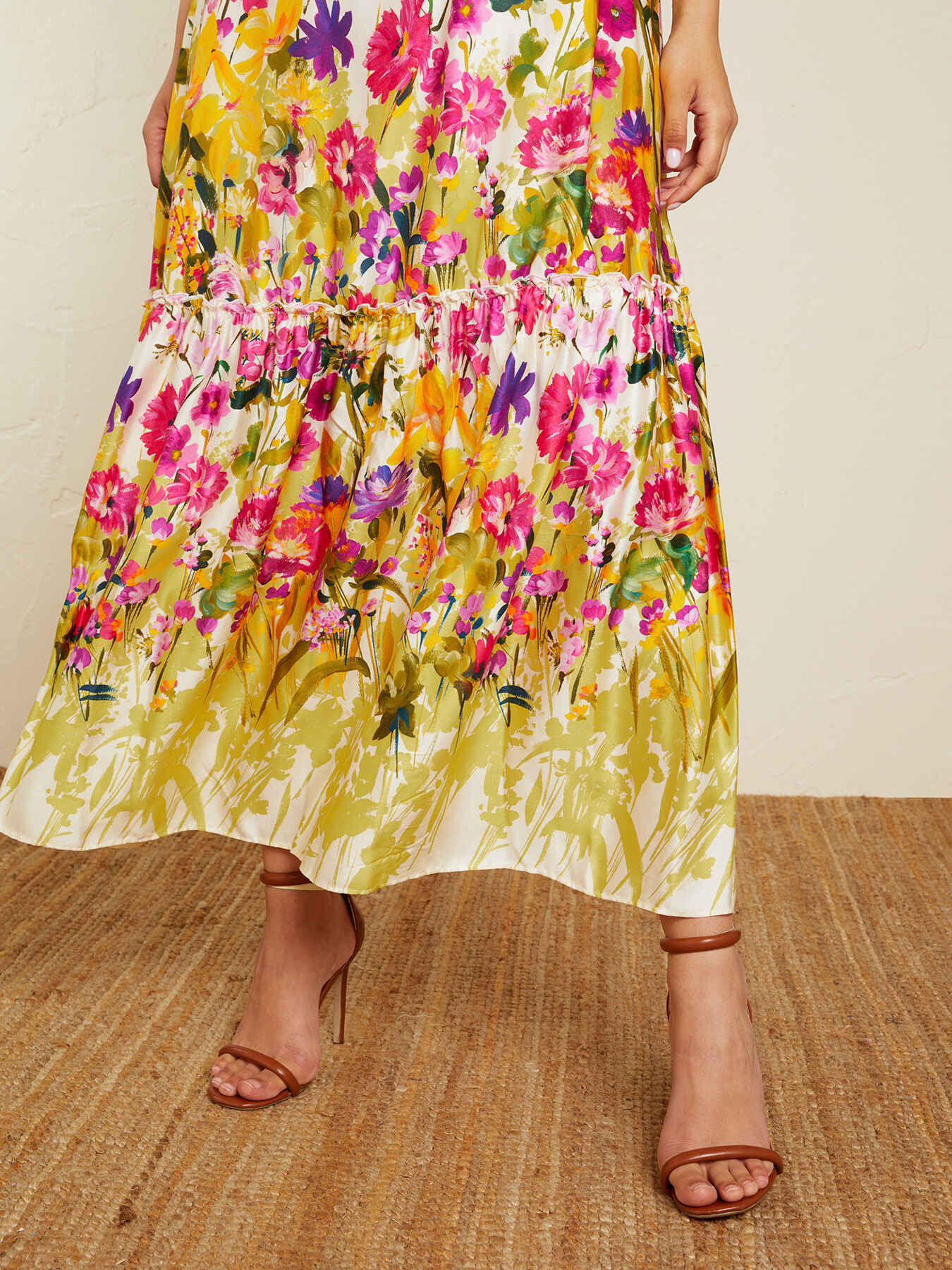 Abito lungo con stampa floreale image number 3