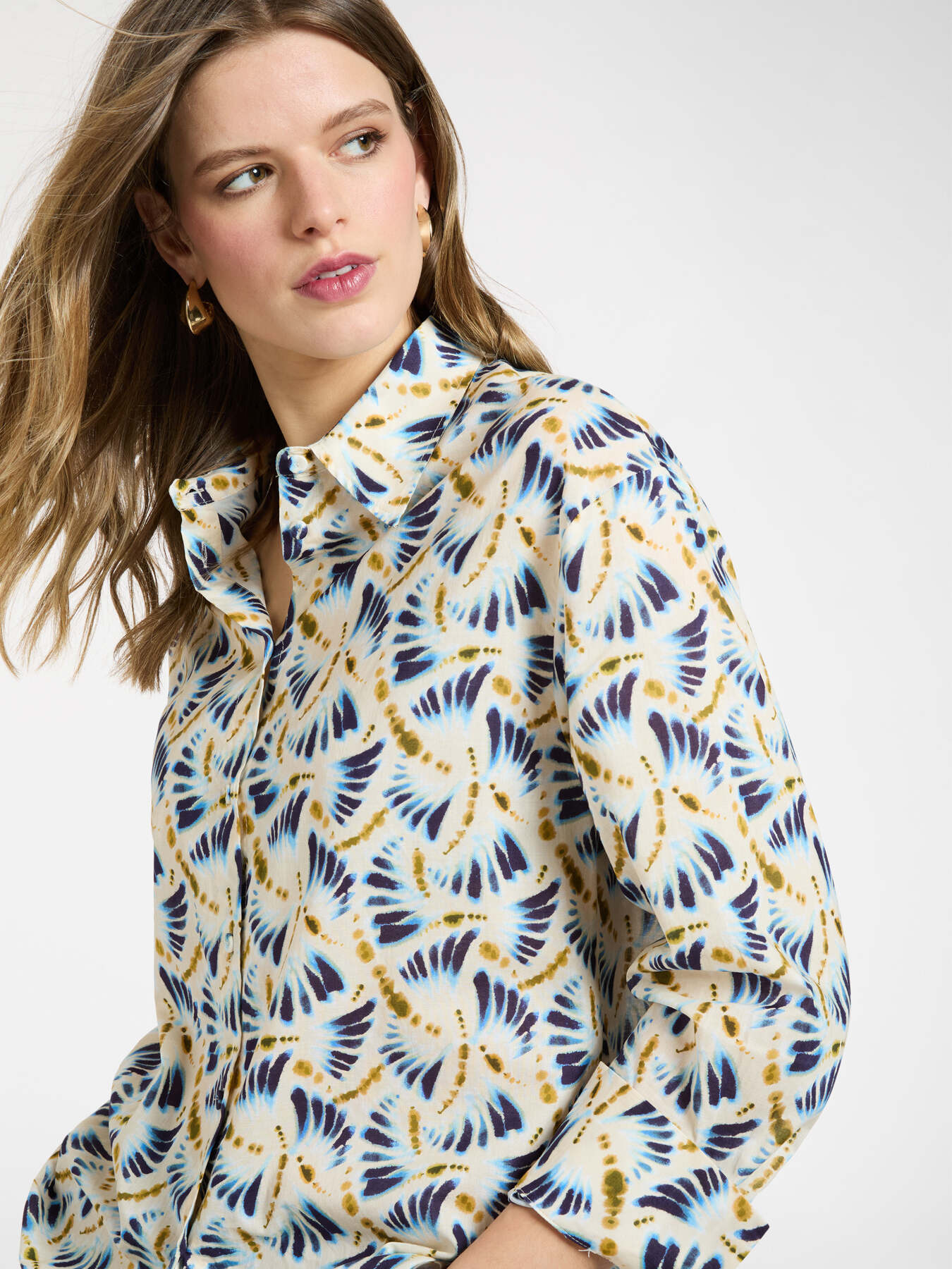 Camicia in mussola stampata image number 2