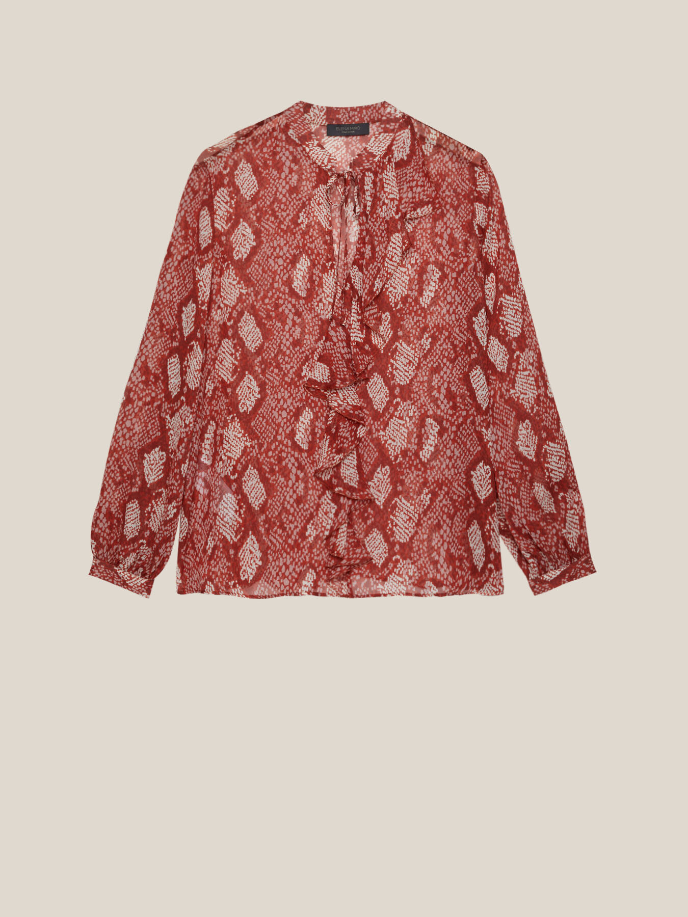 Blusa animalier com jabot image number 4