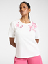 Camiseta de algod&oacute;n con bordados florales image number 0