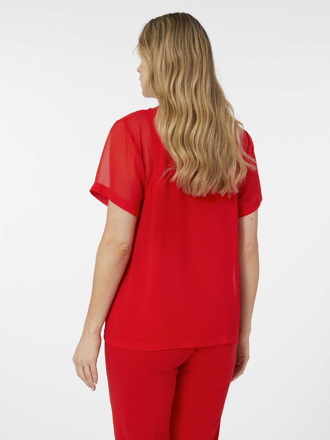 Kleid aus Georgette in Lagenoptik image number 2