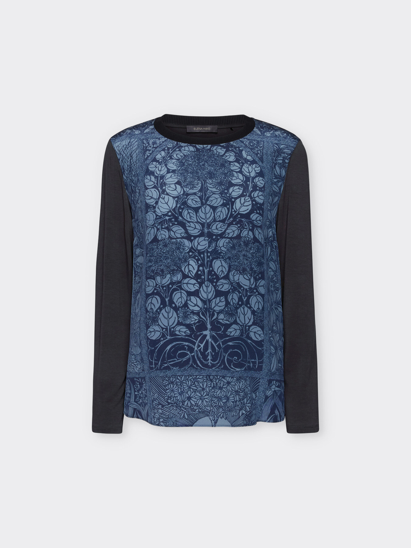 T-shirt in due tessuti con stampa image number 4