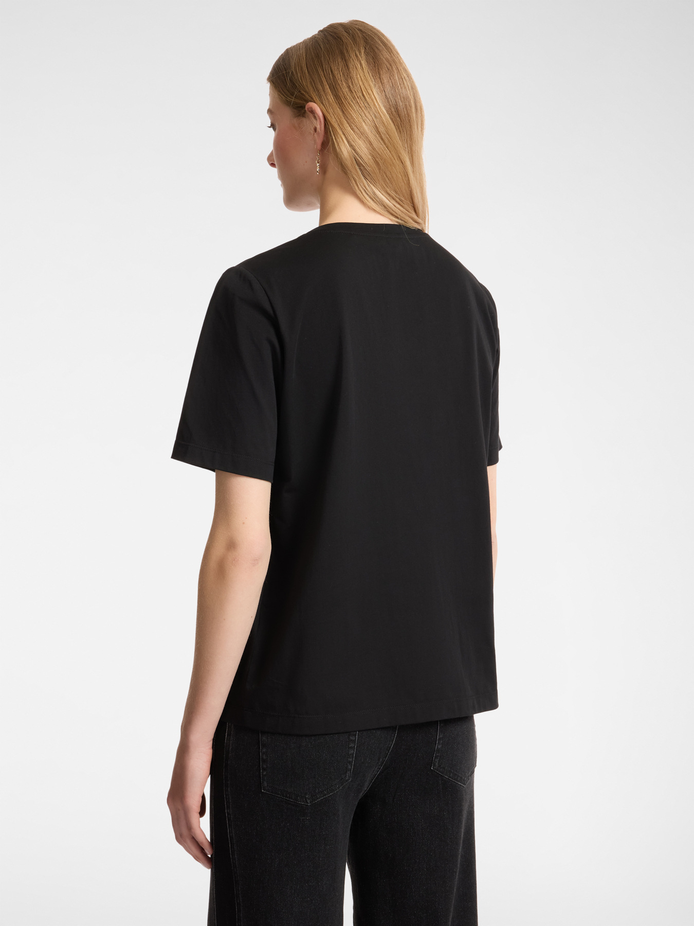 T-shirt con frange in strass image number 1