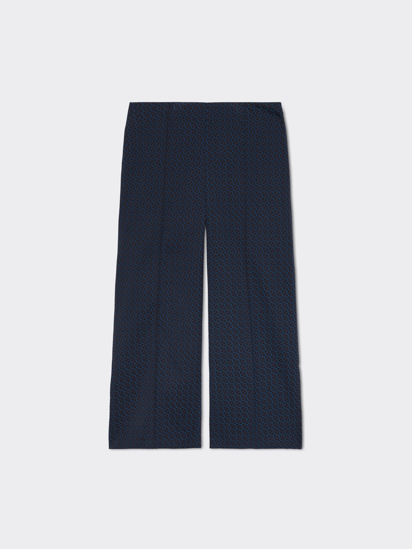 Jacquard cropped trousers image number 4