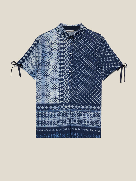 Elenamiro: T-shirt in due stampe Azul_1