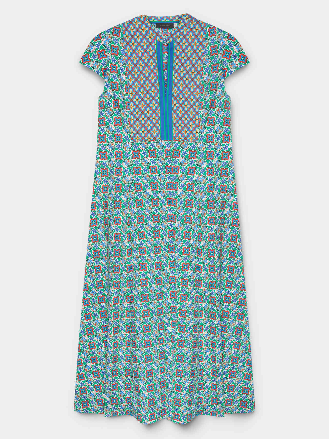 Abito stampato in cotone stretch image number 5