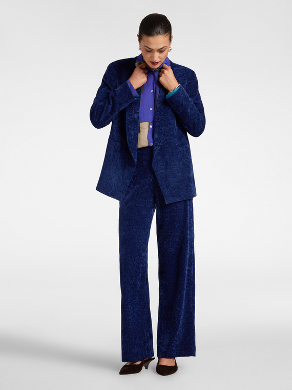 Velvet palazzo pants