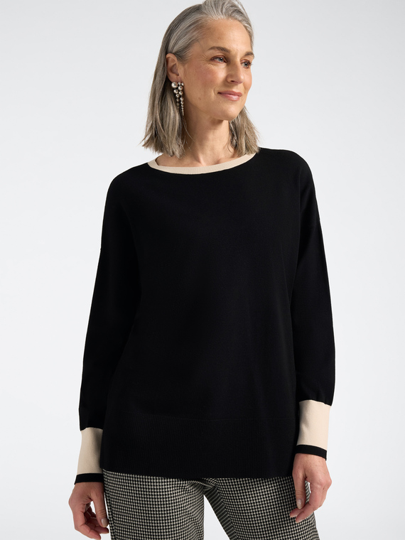Pull ras-du-cou en viscose