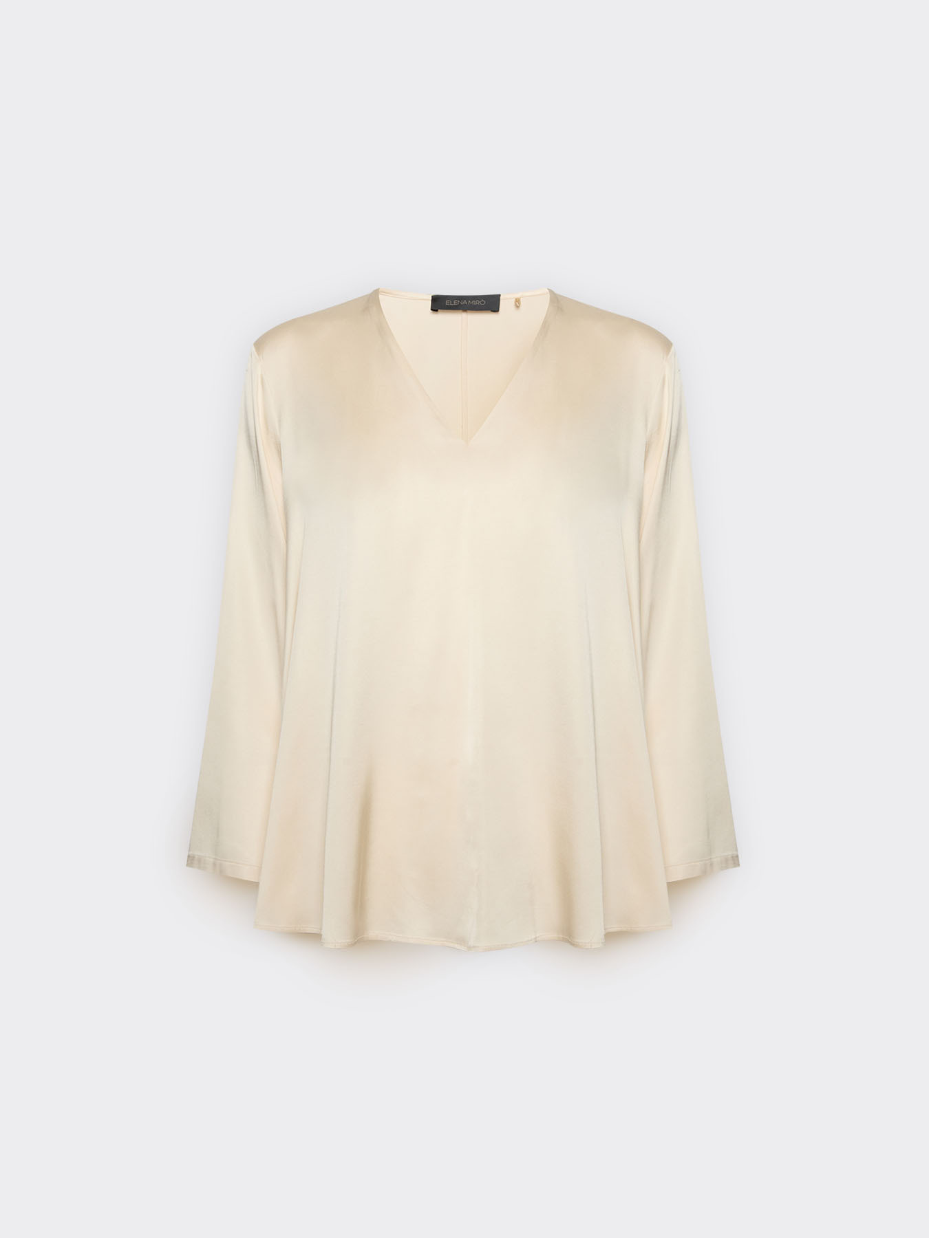 Blusa in raso di viscosa stretch image number 4