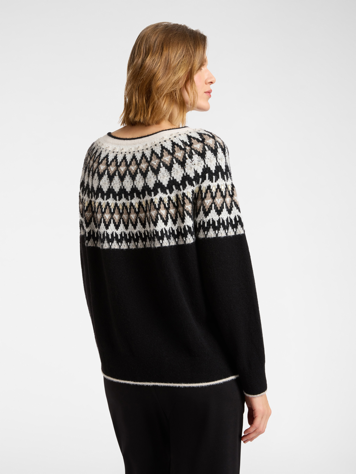 Su&eacute;ter "Fair Isle" bordado &agrave; m&atilde;o image number 1