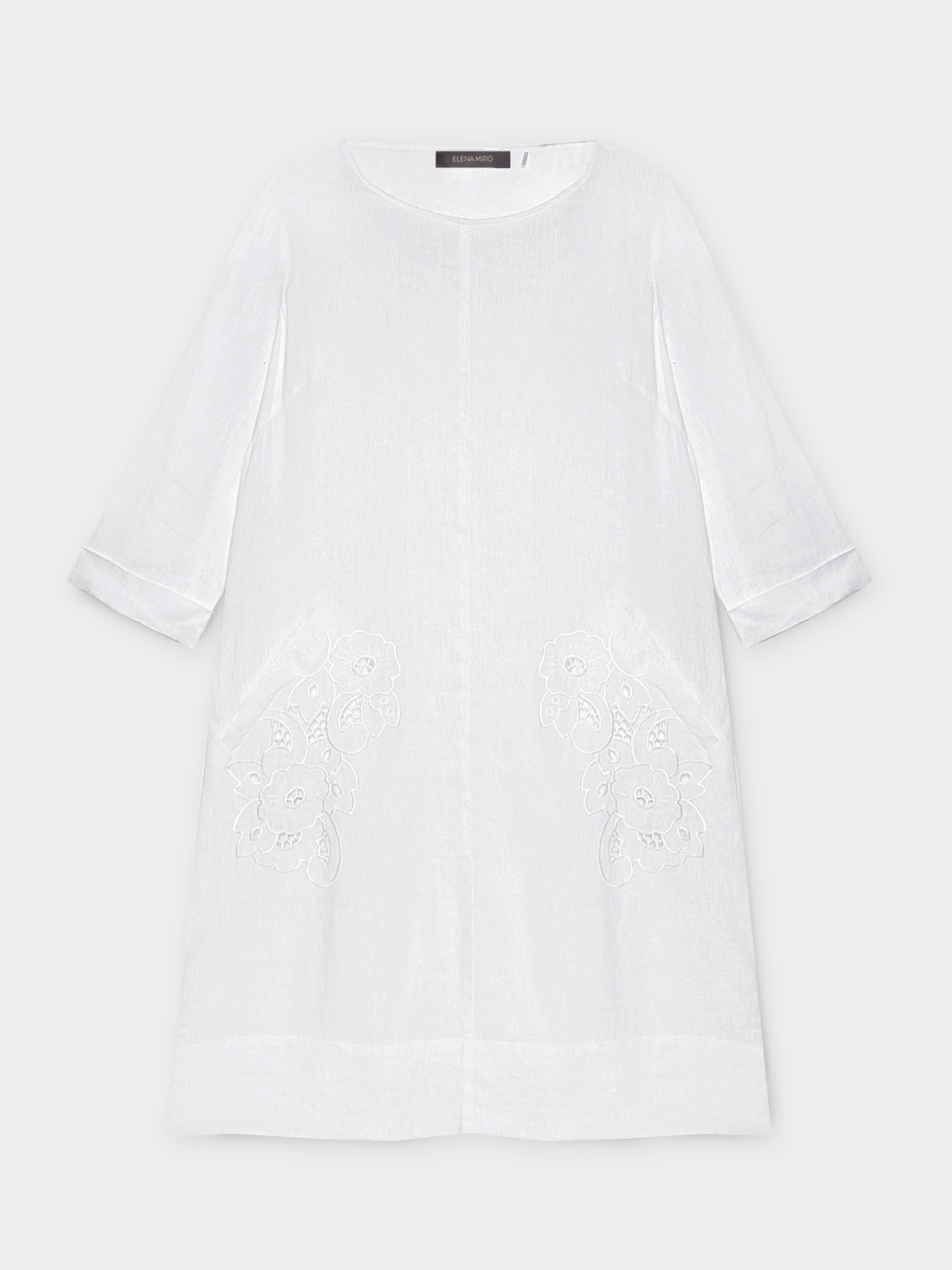 Robe en lin brod&eacute;e image number 4