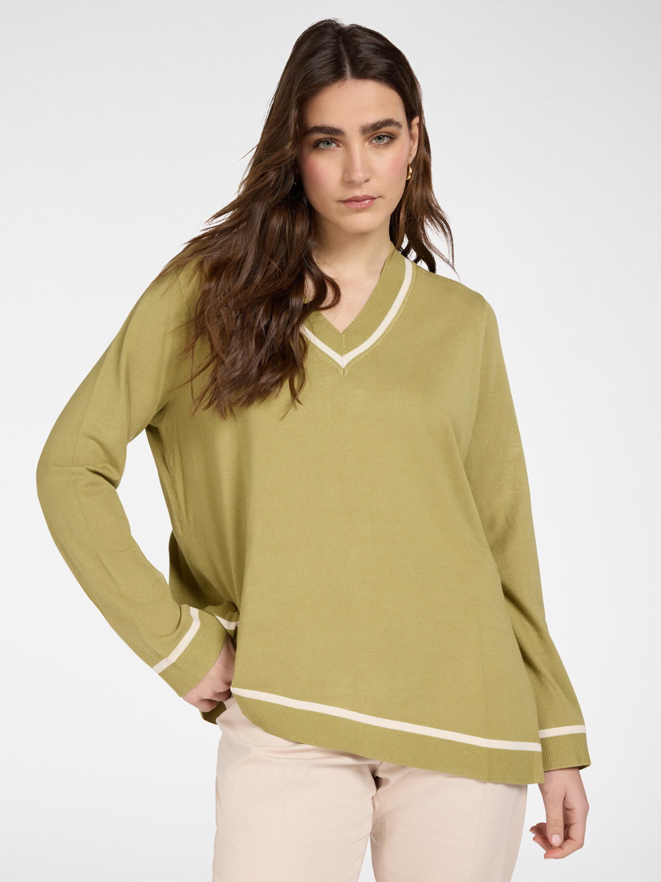 Asymmetric viscose blend top image number 0