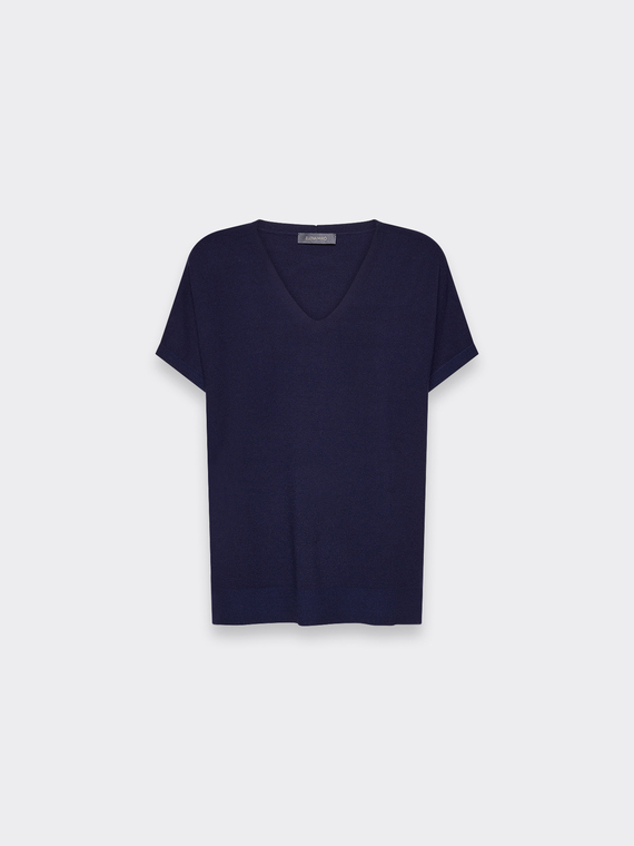 Viscose V-neck sweater