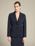 Milano knit fabric blazer with peak collar image number 0