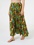 Printed jersey pleated skirt image number 1