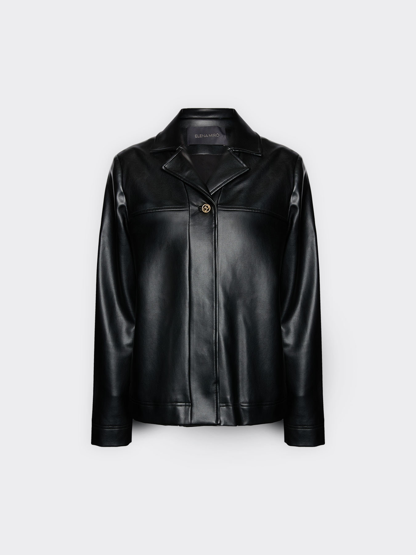 Giacca boxy in tessuto spalmato image number 4