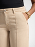 Pantaloni palazzo cropped vita alta image number 3