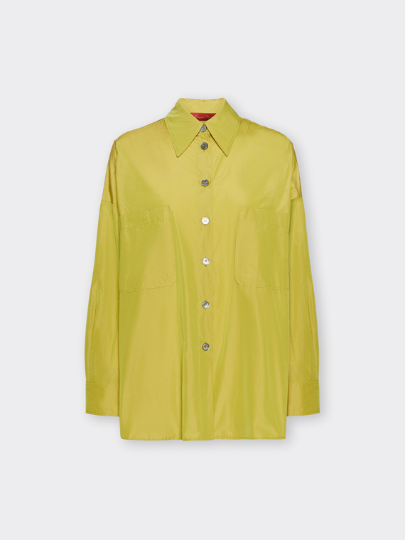 Camisa de tafet&aacute;n con bolsillos
