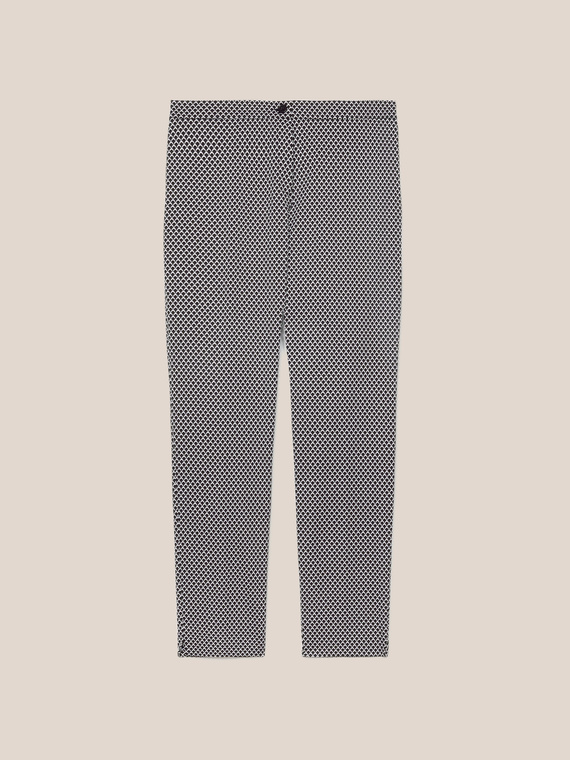 Geometric patterned trousers