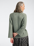 Pull tress&eacute; en pure laine image number 1