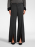 Flannel flare pants with slits image number 2