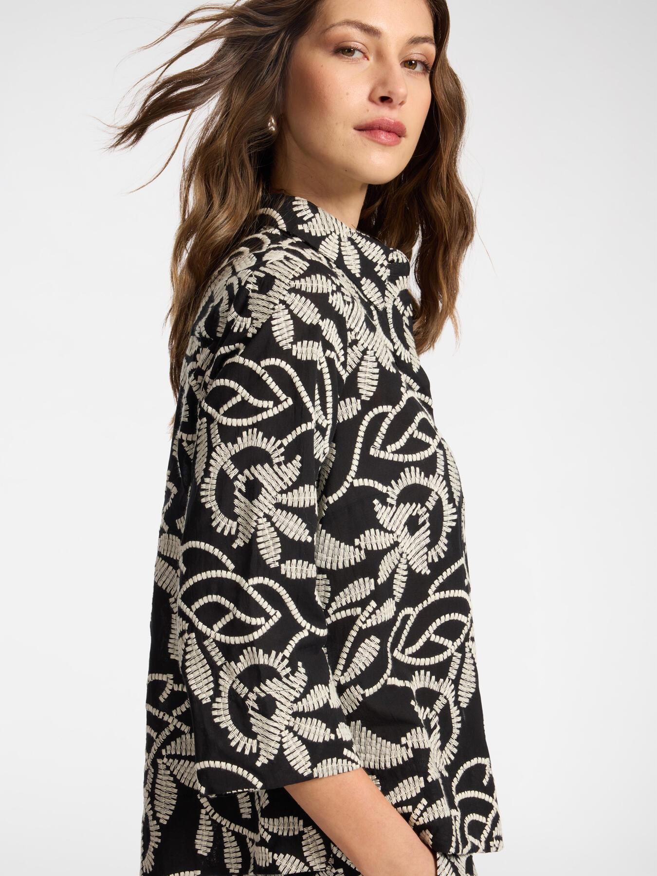 Camicia in cotone ricamato image number 3
