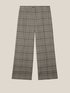 CROPPED STRETCH FLANNEL TROUSERS WITH PLAID PATTERN image number 5