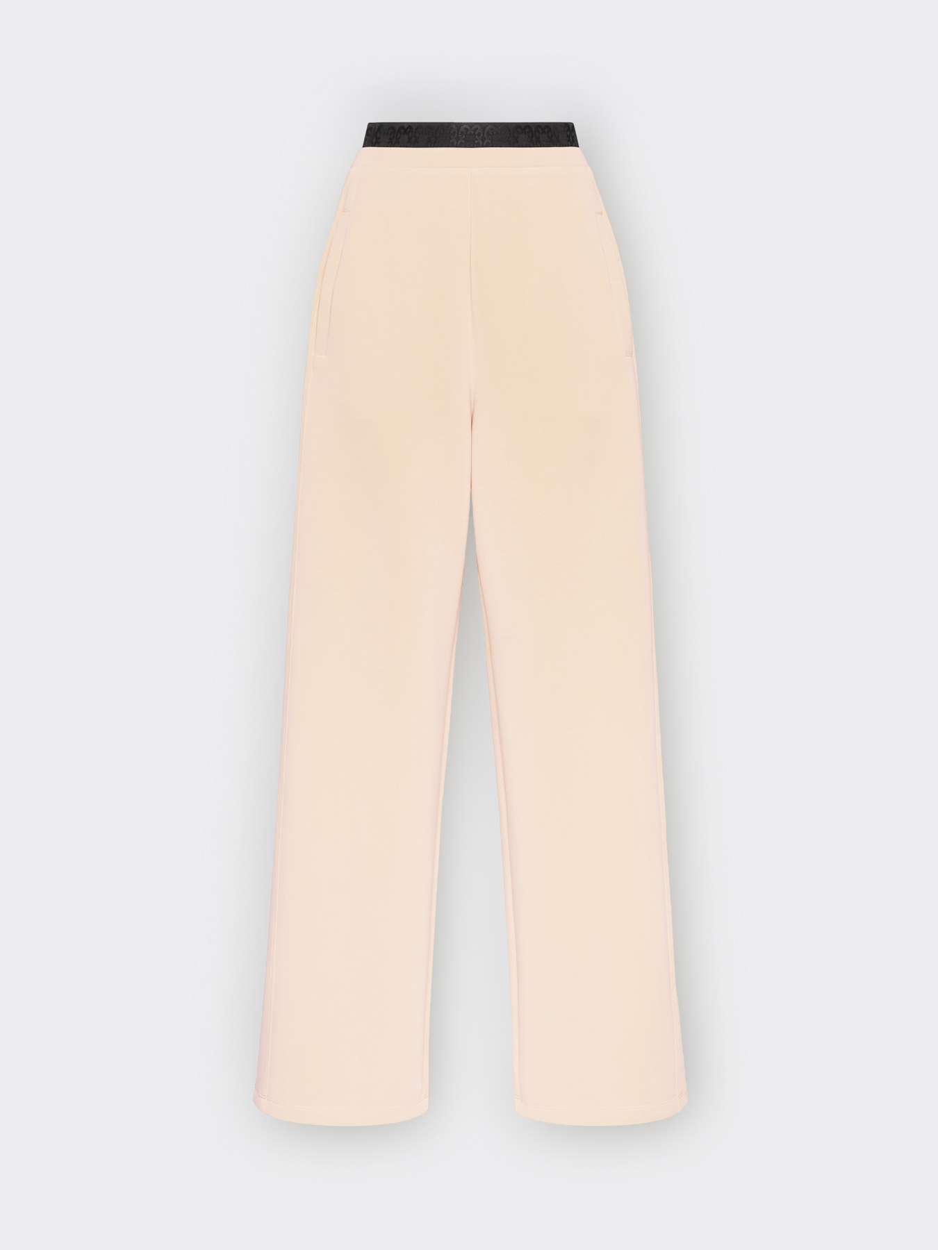 Pantalon palazzo en scuba m&eacute;lang&eacute; modal image number 4