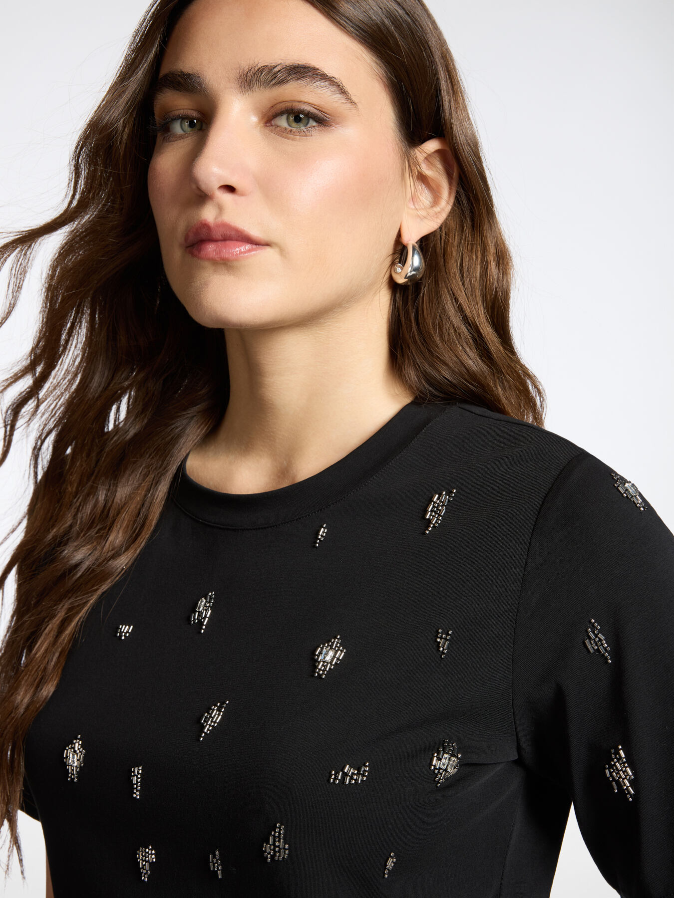 Cotton t-shirt with embroidery image number 3